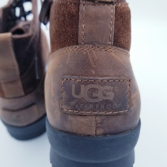 UGG Cayli Waterproof Ankle Boots - Brown - size 7.5 - Picture 3 of 14